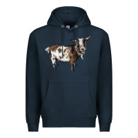 Navy Nigerian Dwarf Goat Premium Hoodie - LillyAllenDesigns