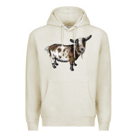 Oatmeal Heather Nigerian Dwarf Goat Premium Hoodie - LillyAllenDesigns