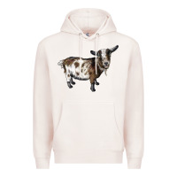 Pale Pink Nigerian Dwarf Goat Premium Hoodie - LillyAllenDesigns