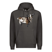 Smoke Nigerian Dwarf Goat Premium Hoodie - LillyAllenDesigns