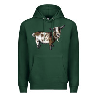 Sports Green Nigerian Dwarf Goat Premium Hoodie - LillyAllenDesigns