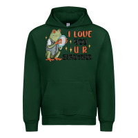 Forest Green i love you u r beautiful frog Urban Hoodie - MaliasSmallBusiness