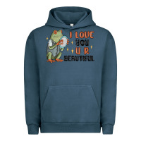 Pigment Midnight Navy i love you u r beautiful frog Urban Hoodie - MaliasSmallBusiness