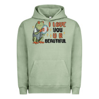 Pigment Oil Green i love you u r beautiful frog Urban Hoodie - MaliasSmallBusiness