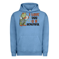 Pigment Pebble Blue i love you u r beautiful frog Urban Hoodie - MaliasSmallBusiness