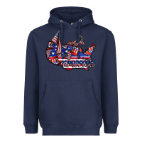 Navy america Heavyweight Hoodie - CowhideDigitalArt
