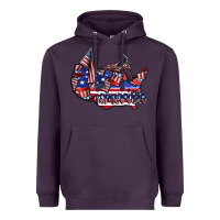 Plum america Heavyweight Hoodie - CowhideDigitalArt