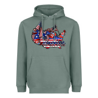 Sage america Heavyweight Hoodie - CowhideDigitalArt