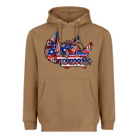 Toasted Coconut america Heavyweight Hoodie - CowhideDigitalArt