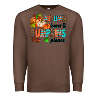 Chestnut autumn leaves pumpkin please Premium Sweatshirt - AdoDesignShop