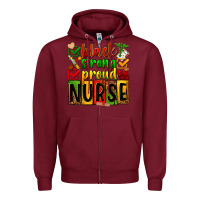 Burgundy black strong proud nurse Zipper Hoodie - Zillion Design Studio