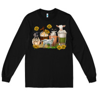 Black coffee cups goats Long Sleeve Tee - texasbilliewilder