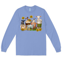 Colony Blue coffee cups goats Long Sleeve Tee - texasbilliewilder