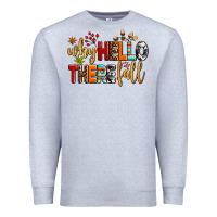 Heather Grey why hello there fall Premium Sweatshirt - AdoDesignShop