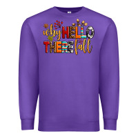 Purple why hello there fall Premium Sweatshirt - AdoDesignShop