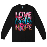 Black love faith hope with cancer ribbon  ado Long Sleeve Tee - AdoDesignShop