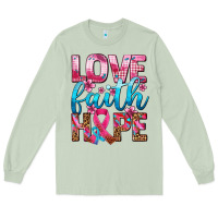Matcha love faith hope with cancer ribbon  ado Long Sleeve Tee - AdoDesignShop