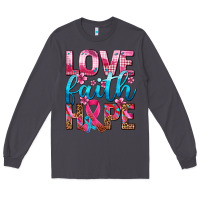 Smoke love faith hope with cancer ribbon  ado Long Sleeve Tee - AdoDesignShop