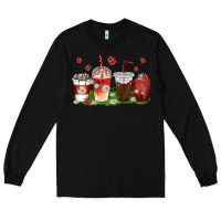 Black coffee cups lady bug with daisies Long Sleeve Tee - texasbilliewilder