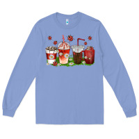 Colony Blue coffee cups lady bug with daisies Long Sleeve Tee - texasbilliewilder