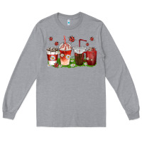 Heather Grey coffee cups lady bug with daisies Long Sleeve Tee - texasbilliewilder