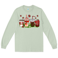Matcha coffee cups lady bug with daisies Long Sleeve Tee - texasbilliewilder