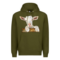 Army Green baby cashmere goat Premium Hoodie - LillyAllenDesigns