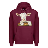 Burgundy baby cashmere goat Premium Hoodie - LillyAllenDesigns