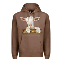 Chestnut baby cashmere goat Premium Hoodie - LillyAllenDesigns