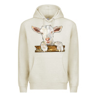 Oatmeal Heather baby cashmere goat Premium Hoodie - LillyAllenDesigns