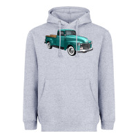Heather Grey western truck right 34 view Heavyweight Hoodie - FaDigitalArtStudio