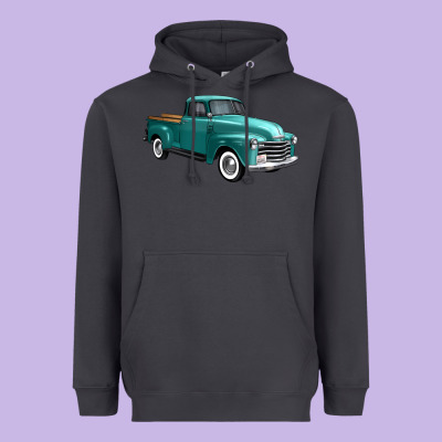 Western Truck Right 34 View Heavyweight Hoodie Designed By Fadigitalartstudio