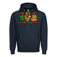 Navy peace love tacos Zipper Hoodie - Zillion Design Studio