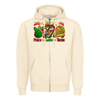 Sandshell peace love tacos Zipper Hoodie - Zillion Design Studio