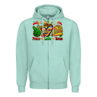 Seafoam peace love tacos Zipper Hoodie - Zillion Design Studio