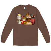 Chestnut coffee cups rooster Long Sleeve Tee - texasbilliewilder