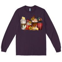 Plum coffee cups rooster Long Sleeve Tee - texasbilliewilder