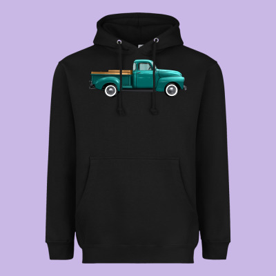 Western Truck Right Side View Heavyweight Hoodie Designed By Fadigitalartstudio