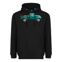 Black western truck right side view Heavyweight Hoodie - FaDigitalArtStudio