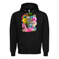Black summer smile face and beach vibes with rainbow tbw Zipper Hoodie - texasbilliewilder
