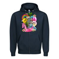 Navy summer smile face and beach vibes with rainbow tbw Zipper Hoodie - texasbilliewilder