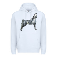 White Tennessee Walking Horse Premium Hoodie - LillyAllenDesigns