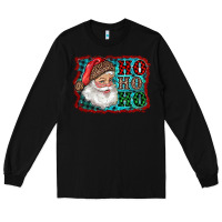 Black Santa Ho Ho Ho Long Sleeve Tee - RanaPortraitStore