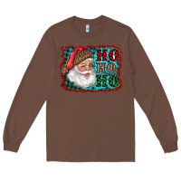 Chestnut Santa Ho Ho Ho Long Sleeve Tee - RanaPortraitStore
