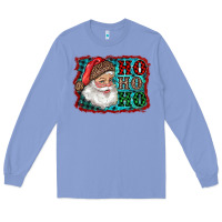 Colony Blue Santa Ho Ho Ho Long Sleeve Tee - RanaPortraitStore