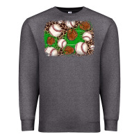 Charcoal Heather baseball glove background Premium Sweatshirt - JahusDesignShop