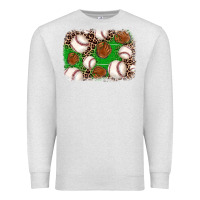 Oatmeal Heather baseball glove background Premium Sweatshirt - JahusDesignShop