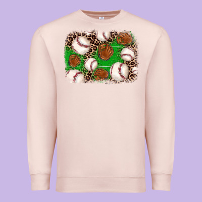 Baseball Glove Background Premium Sweatshirt Designed By Jahusdesignshop