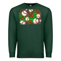 Sports Green baseball glove background Premium Sweatshirt - JahusDesignShop