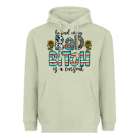 Matcha Behind Every Bad Bitch is a Carseat Heavyweight Hoodie - CowhideDigitalArt